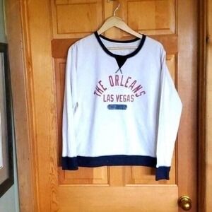 Camp David Sz L White Logo Las Vegas Long‎ Sleeve Accented Sweatshirt